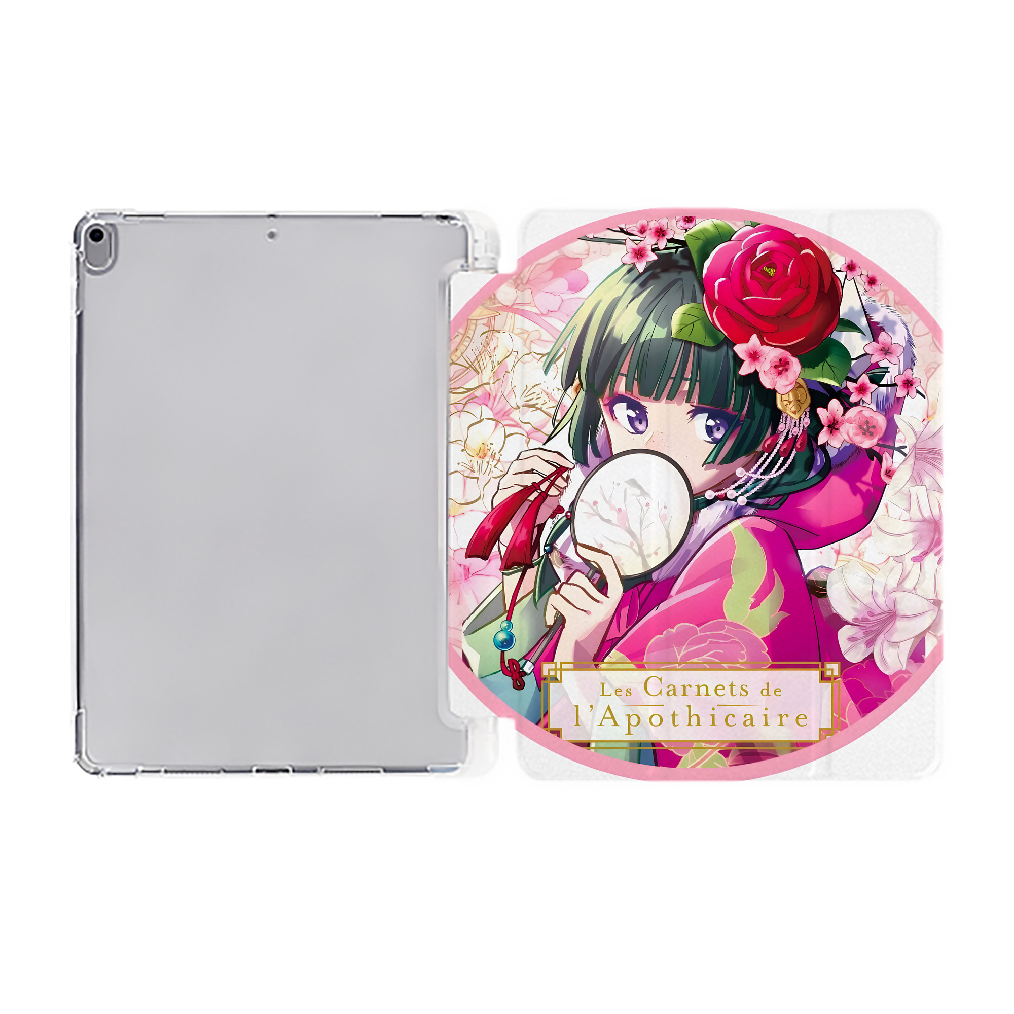 （画像用） 薬屋のひとりごと The Apothecary Diaries IPad ケース ペン収納付き 三つ折りスタンド PUレザー×シリコン 対応機種9.5/10.5/10.9インチ
